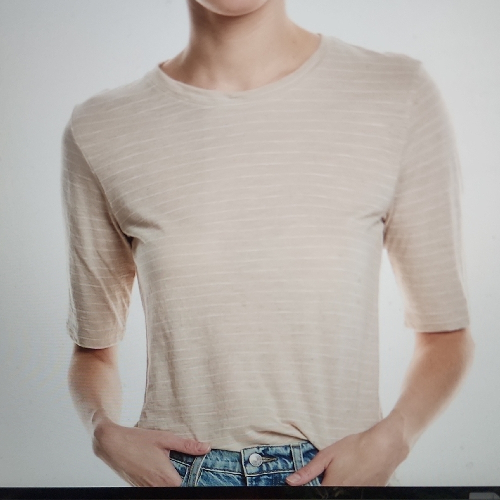 Vince Essential Elbow Sleeve T-Shirt Size XS